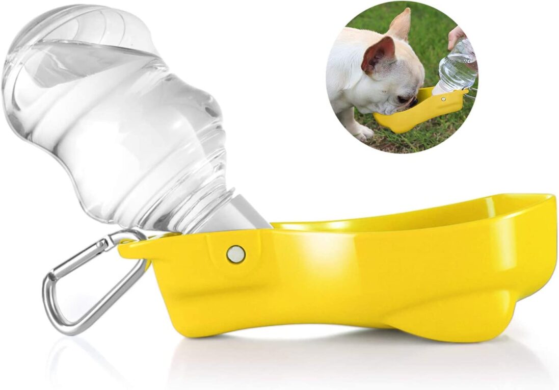 Dog Water Bottle With Bowl Attached